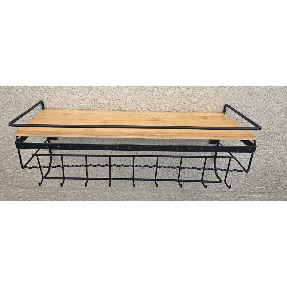JackCube multi-use organizing Shelf jewelry keys sunglasses Bamboo Shelf 17"